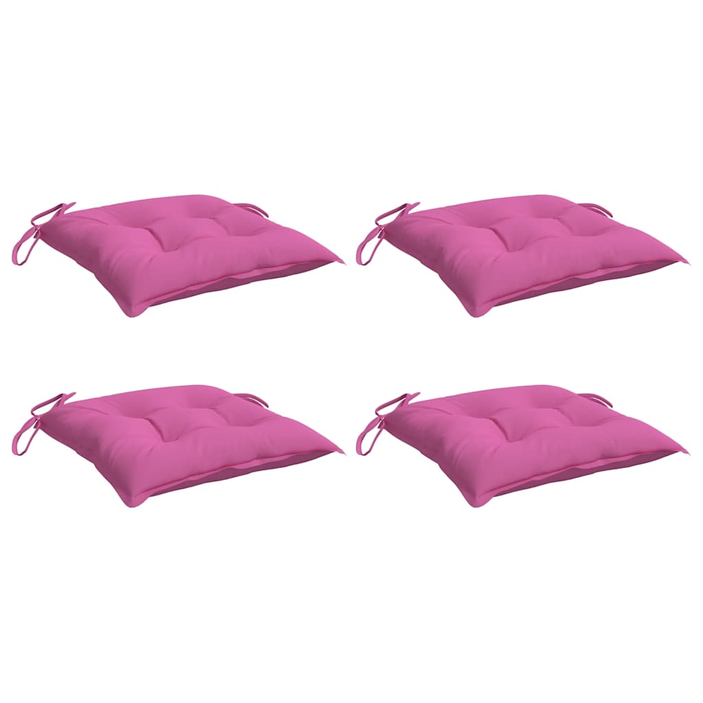 Coussins de chaise Vidaxl 4 ST 50x50x7 cm Oxford tissu rose