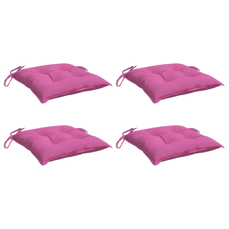 Coussins de chaise Vidaxl 4 ST 50x50x7 cm Oxford tissu rose