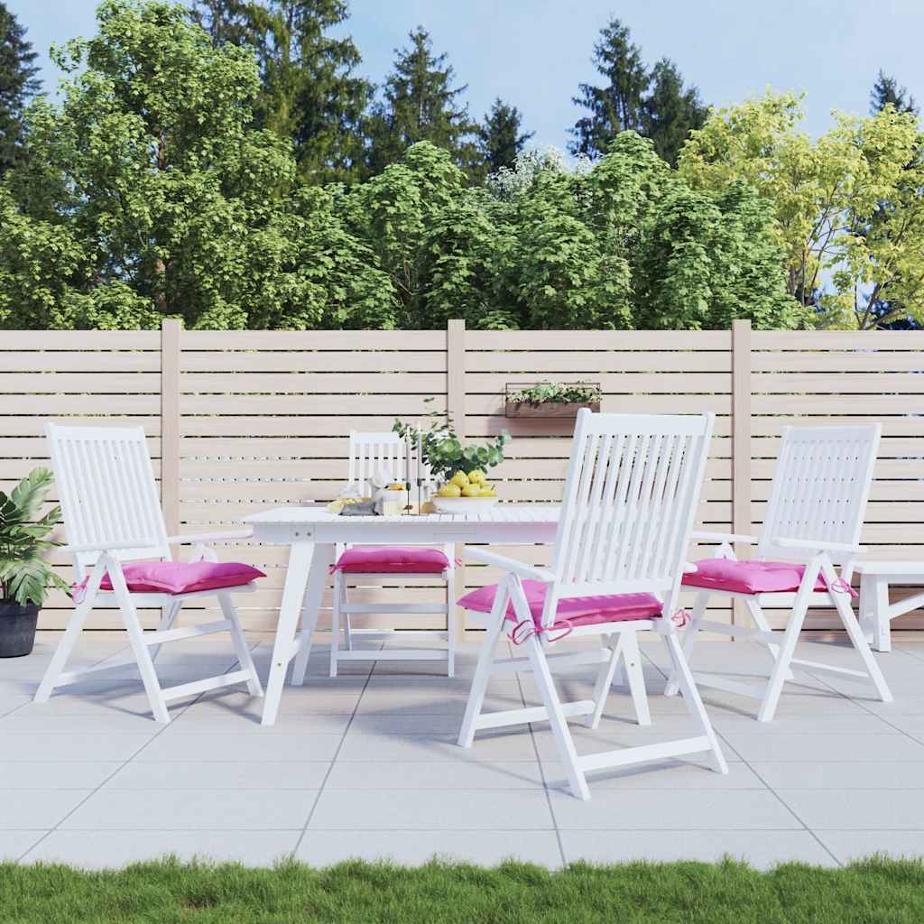Coussins de chaise Vidaxl 4 ST 50x50x7 cm Oxford tissu rose