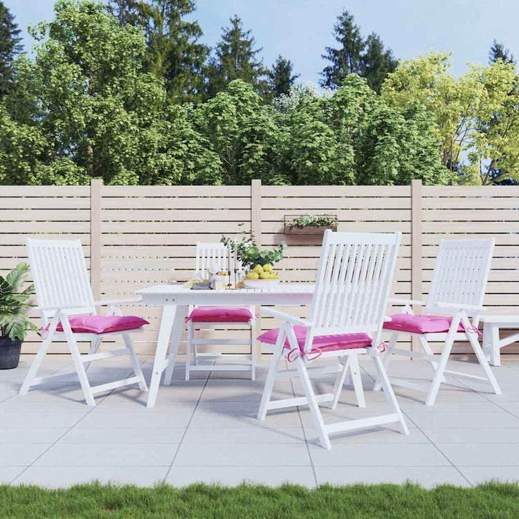Coussins de chaise Vidaxl 4 ST 50x50x7 cm Oxford tissu rose