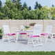 Coussins de chaise Vidaxl 4 ST 50x50x7 cm Oxford tissu rose