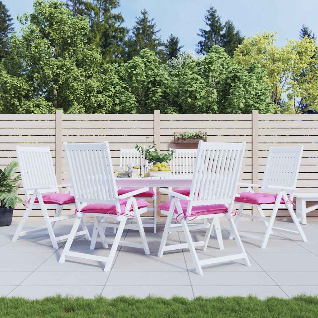 Coussins de chaise Vidaxl 6 ST 50x50x7 cm Oxford tissu rose