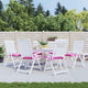 Coussins de chaise Vidaxl 6 ST 50x50x7 cm Oxford tissu rose