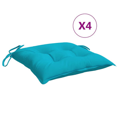 Coussins de chaise vidaxl 4 ST 50x50x7 cm TURQUISE