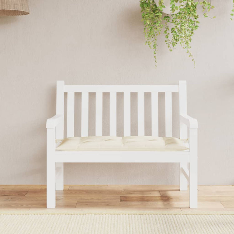 Vidaxx coussin de banc de jardin 100x50x7 cm tissu oxford couleur crème