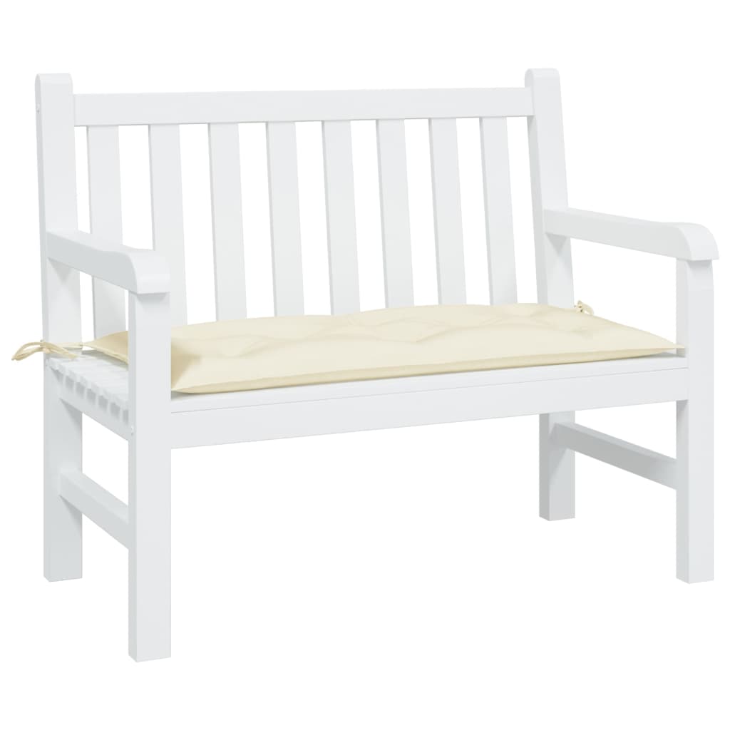 Vidaxx coussin de banc de jardin 100x50x7 cm tissu oxford couleur crème