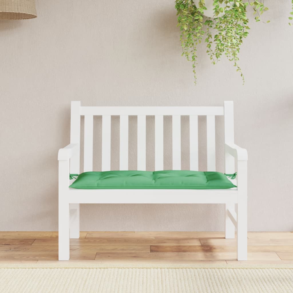 VidaXL coussin de banc de jardin 100x50x7 cm tissu oxford vert