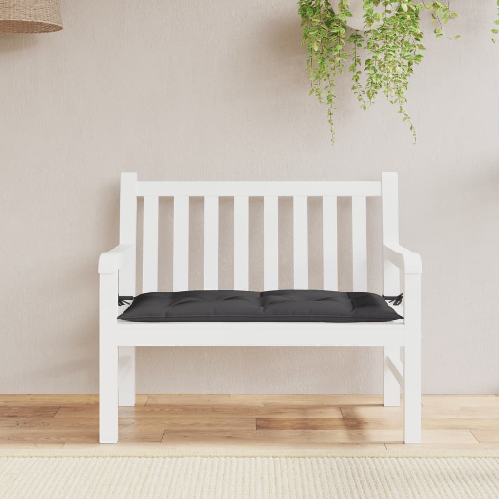 Vidaxl jardin banc coussin 100x50x7 cm tissu oxford noir