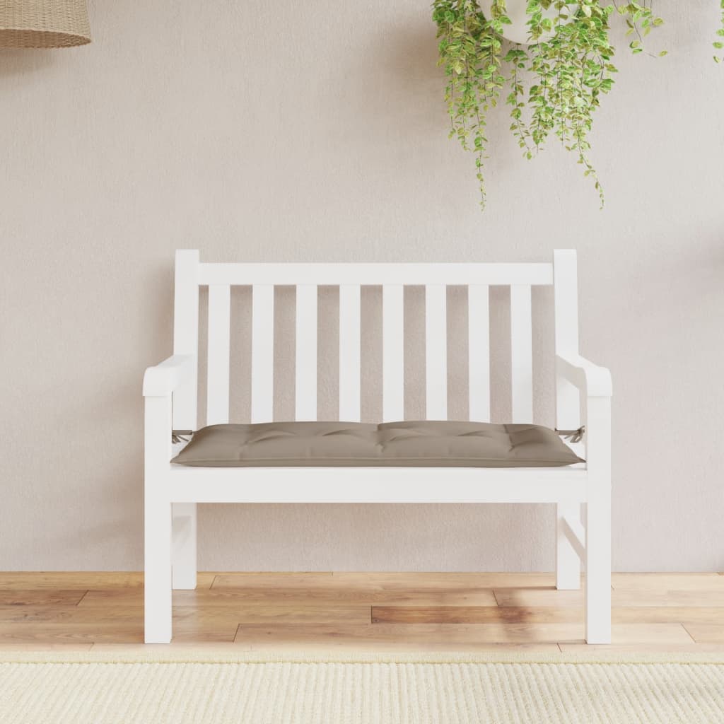 Vidaxl Garden Banc Cushion 100x50x7 cm oxford tissu taupe