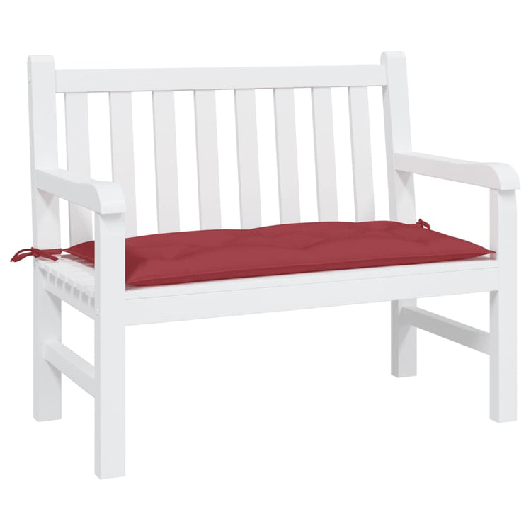 Vidaxl jardin banc coussin 100x50x7 cm oxford tissu vin rouge