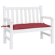 Vidaxl jardin banc coussin 100x50x7 cm oxford tissu vin rouge