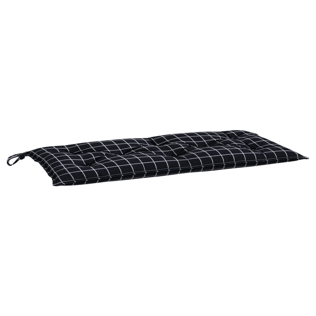 Vidaxl jardin banc coussin 180x50x7 cm oxford tissu diamant motif noir