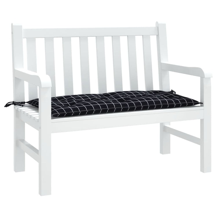 Vidaxl jardin banc coussin 180x50x7 cm oxford tissu diamant motif noir
