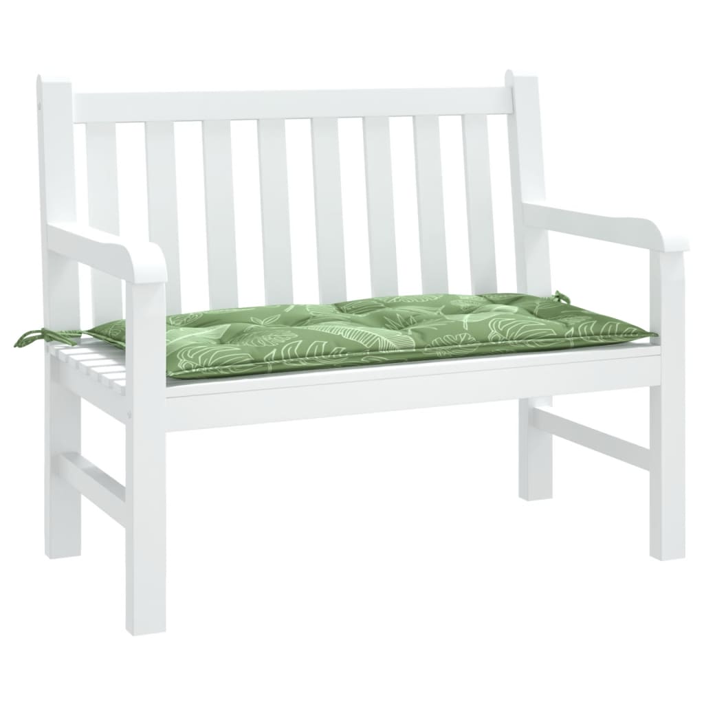 Vidaxl Garden Banc Cushion 100x50x7 cm Oxford Fabric Leaf motif