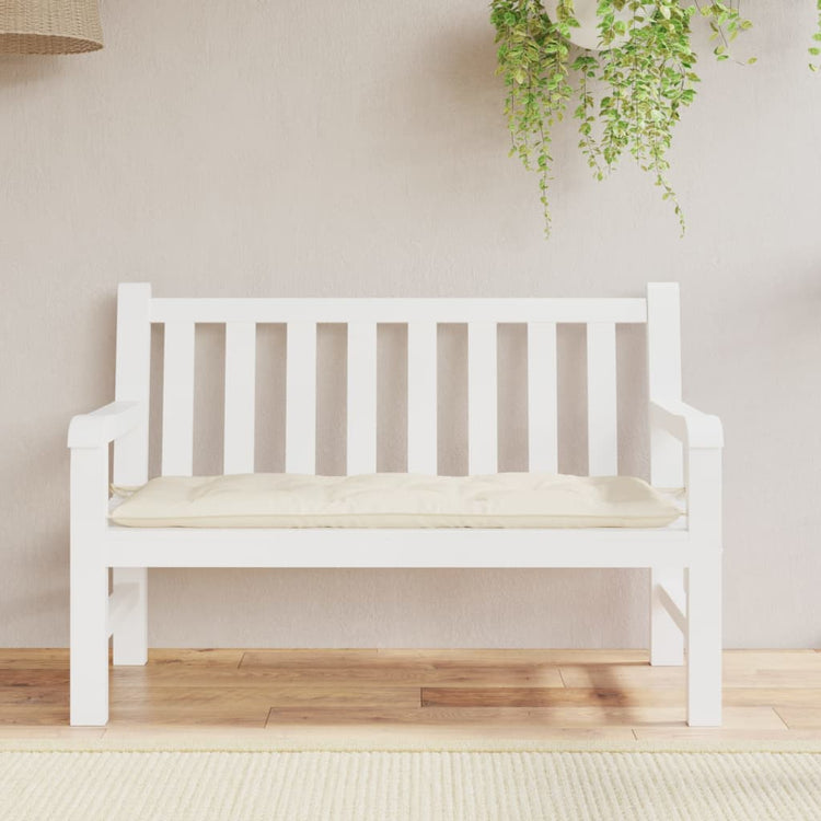 Vidaxx coussin de banc de jardin 120x50x7 cm tissu oxford couleur crème