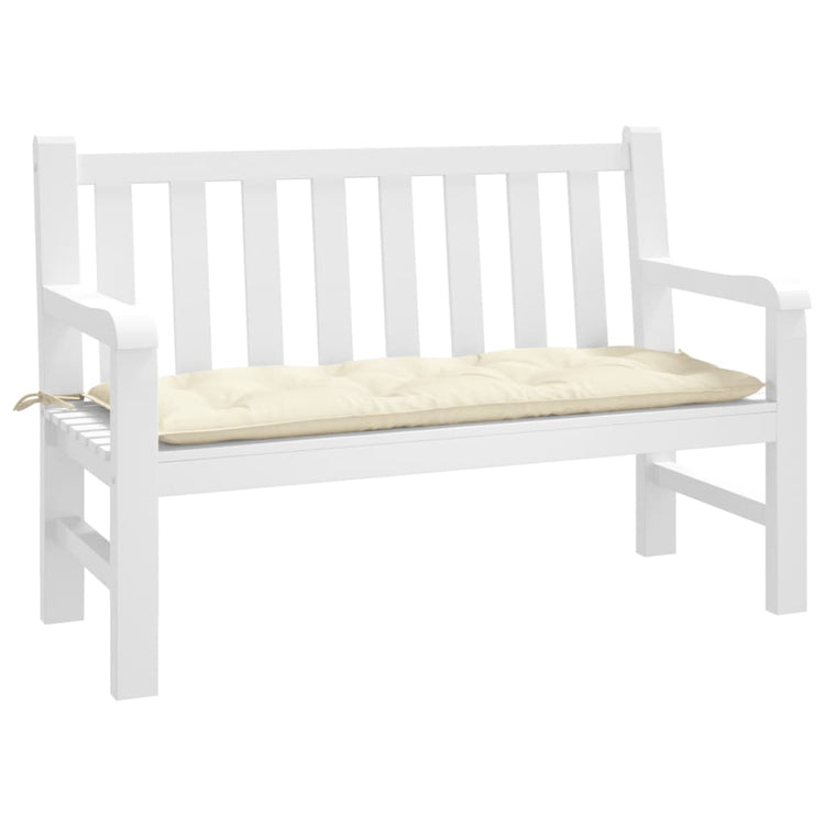 Vidaxx coussin de banc de jardin 120x50x7 cm tissu oxford couleur crème
