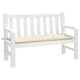 Vidaxx coussin de banc de jardin 120x50x7 cm tissu oxford couleur crème