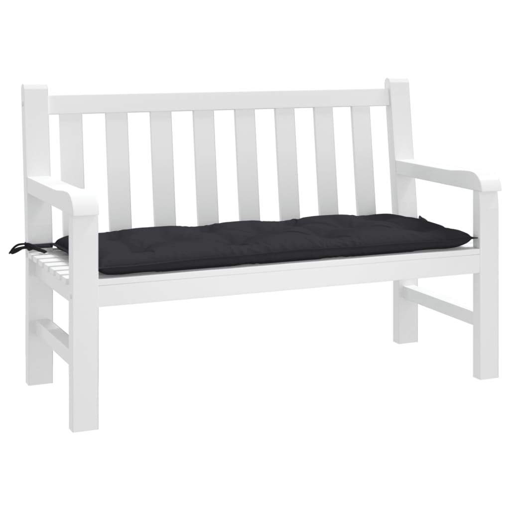 Vidaxl jardin banc coussin 120x50x7 cm tissu oxford noir
