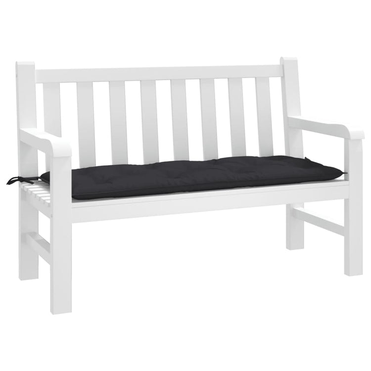 Vidaxl jardin banc coussin 120x50x7 cm tissu oxford noir
