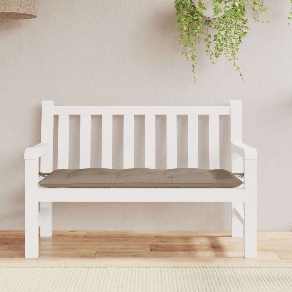 Vidaxl jardin banc coussin 120x50x7 cm oxford tissu taupe