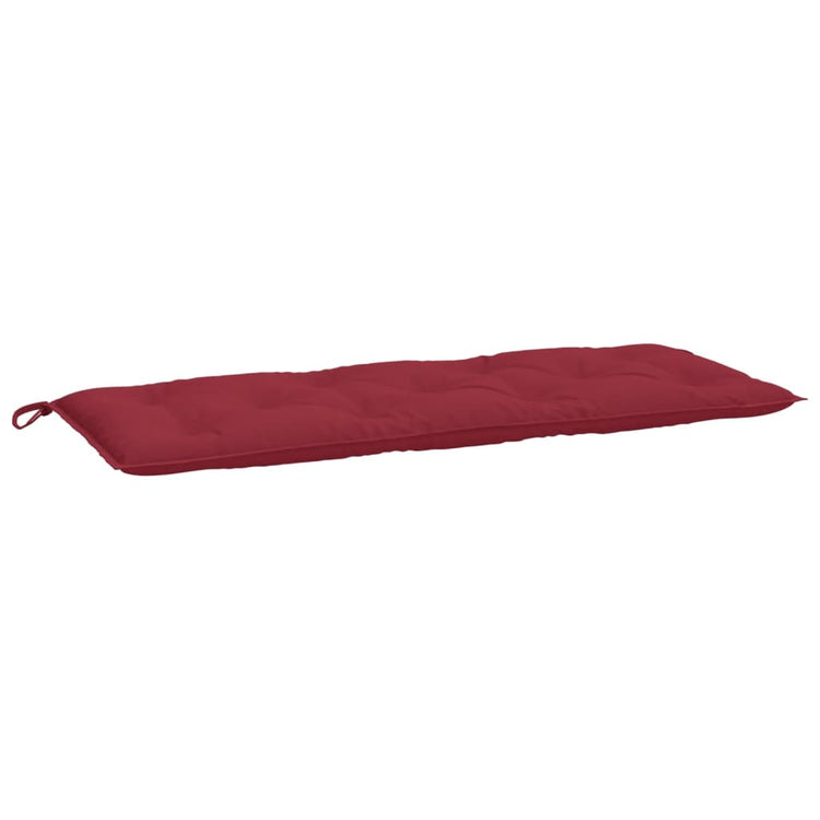 Vidaxl jardin banc coussin 120x50x7 cm oxford tissu vin rouge