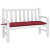 Vidaxl jardin banc coussin 120x50x7 cm oxford tissu vin rouge