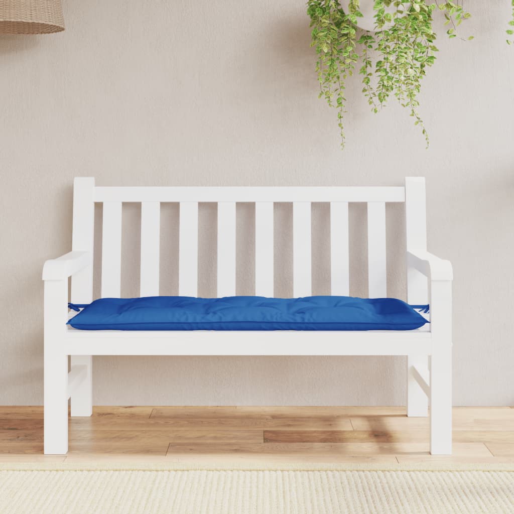Vidaxl jardin banc coussin 120x50x7 cm oxford tissu bleu