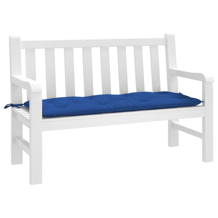 Vidaxl jardin banc coussin 120x50x7 cm oxford tissu bleu