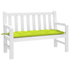 Vidaxl jardin banc coussin 120x50x7 cm tissu oxford vert clair