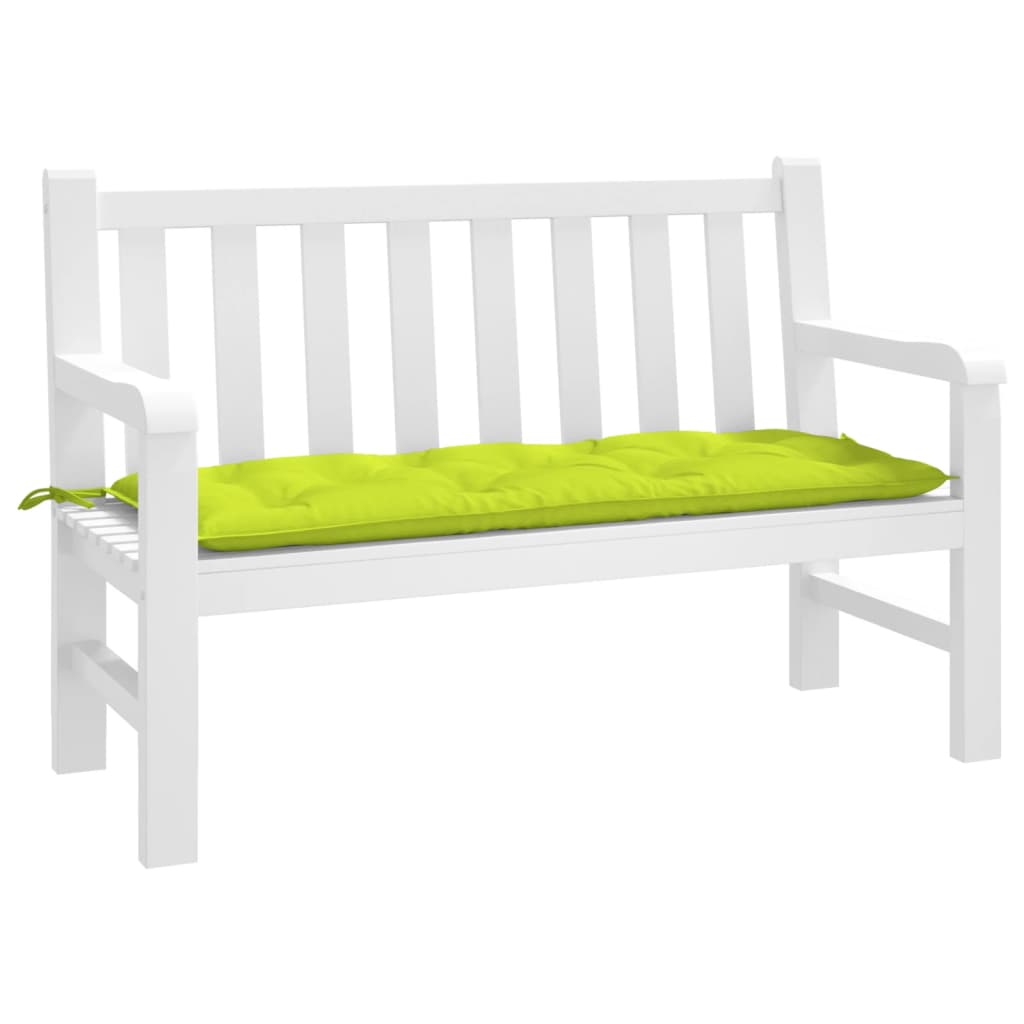 Vidaxl jardin banc coussin 120x50x7 cm tissu oxford vert clair