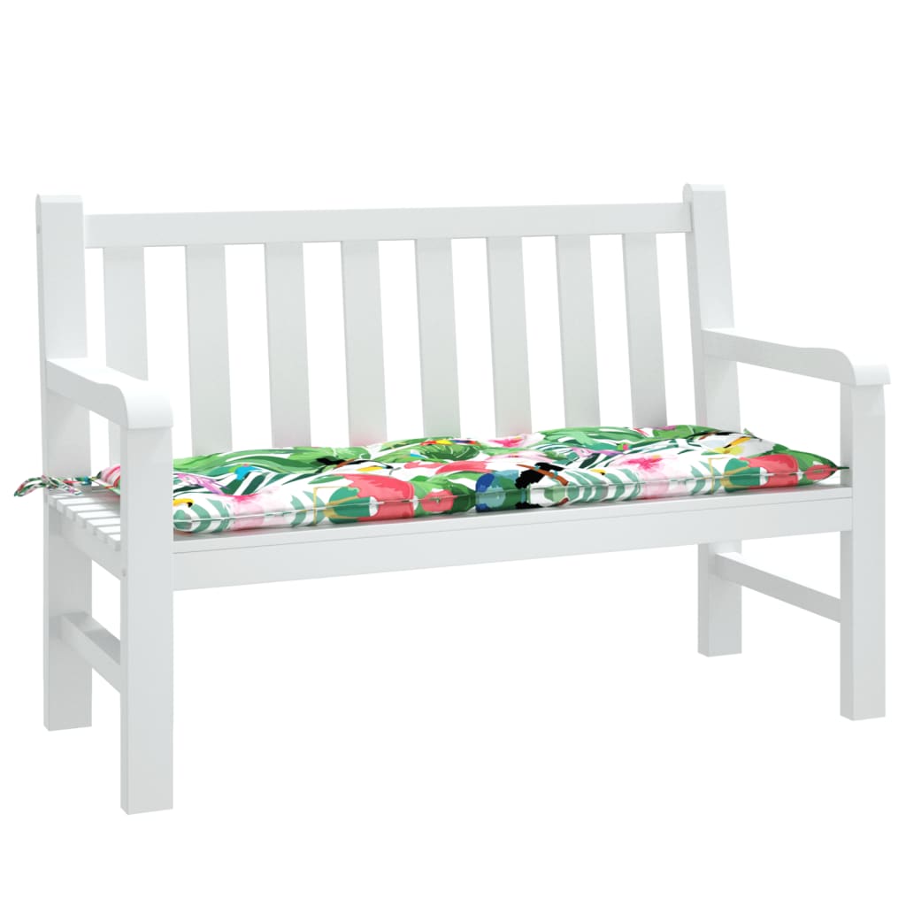 Vidaxl jardin banc coussin 120x50x7 cm tissu multi-colorant