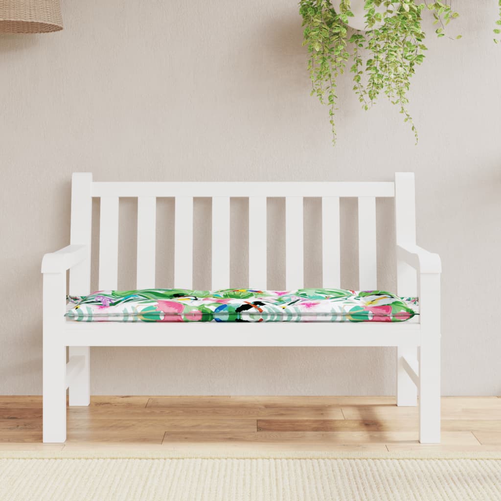 Vidaxl jardin banc coussin 120x50x7 cm tissu multi-colorant