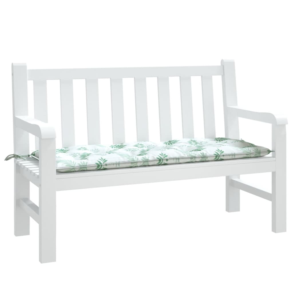 Vidaxl Garden Banc Cushion Feuille Modèle 120x50x7 cm Tissu