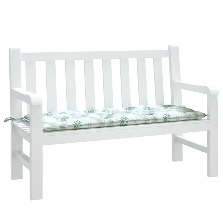 Vidaxl Garden Banc Cushion Feuille Modèle 120x50x7 cm Tissu