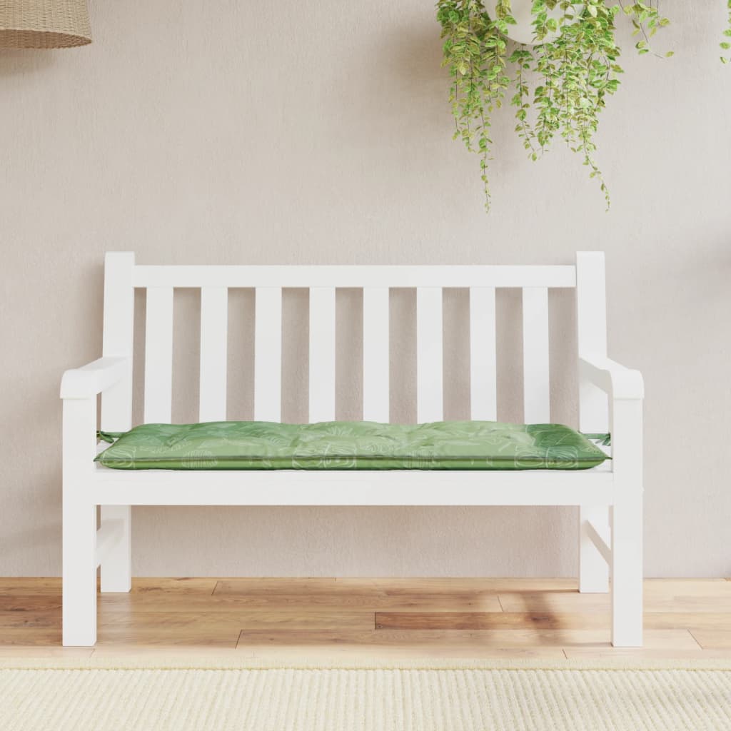 Vidaxl Garden Banc Cushion Feuille Modèle 120x50x7 cm Tissu