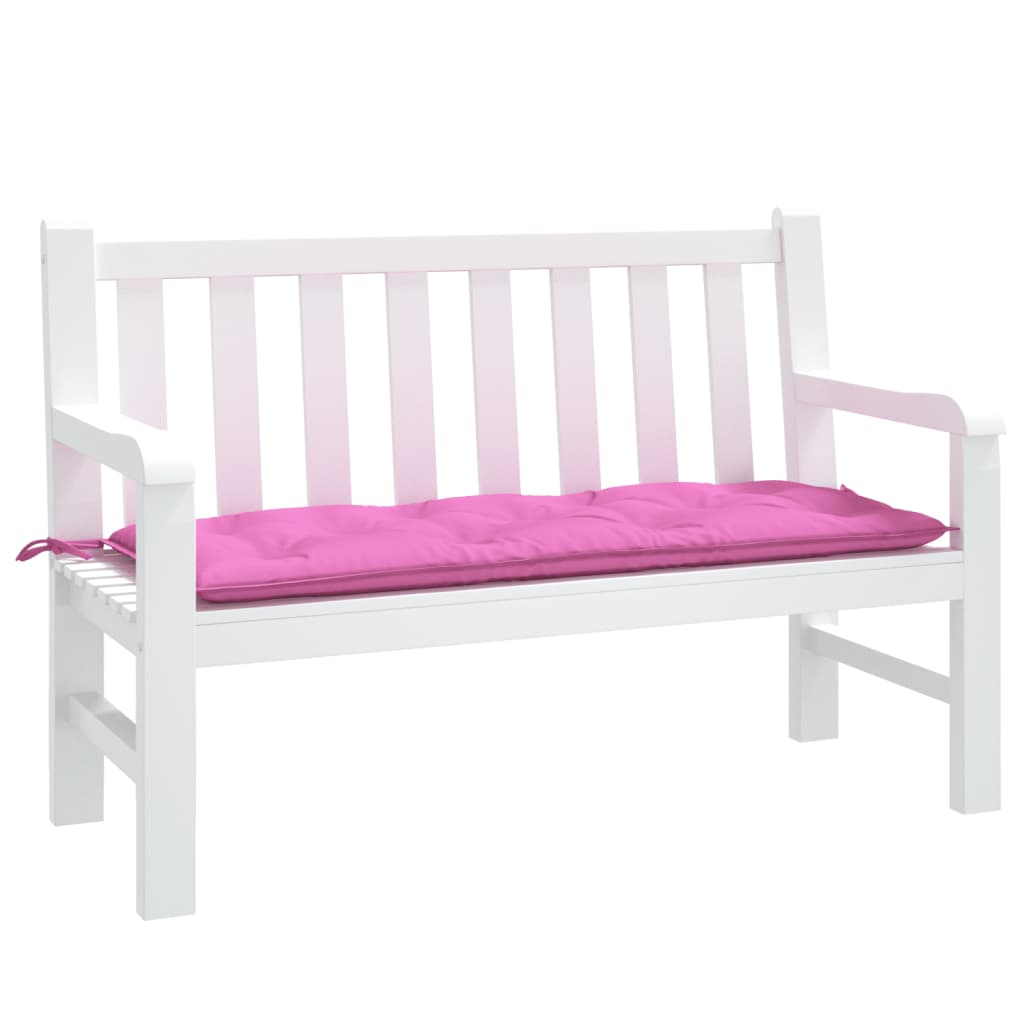 Vidaxl jardin banc coussin 120x50x7 cm tissu rose