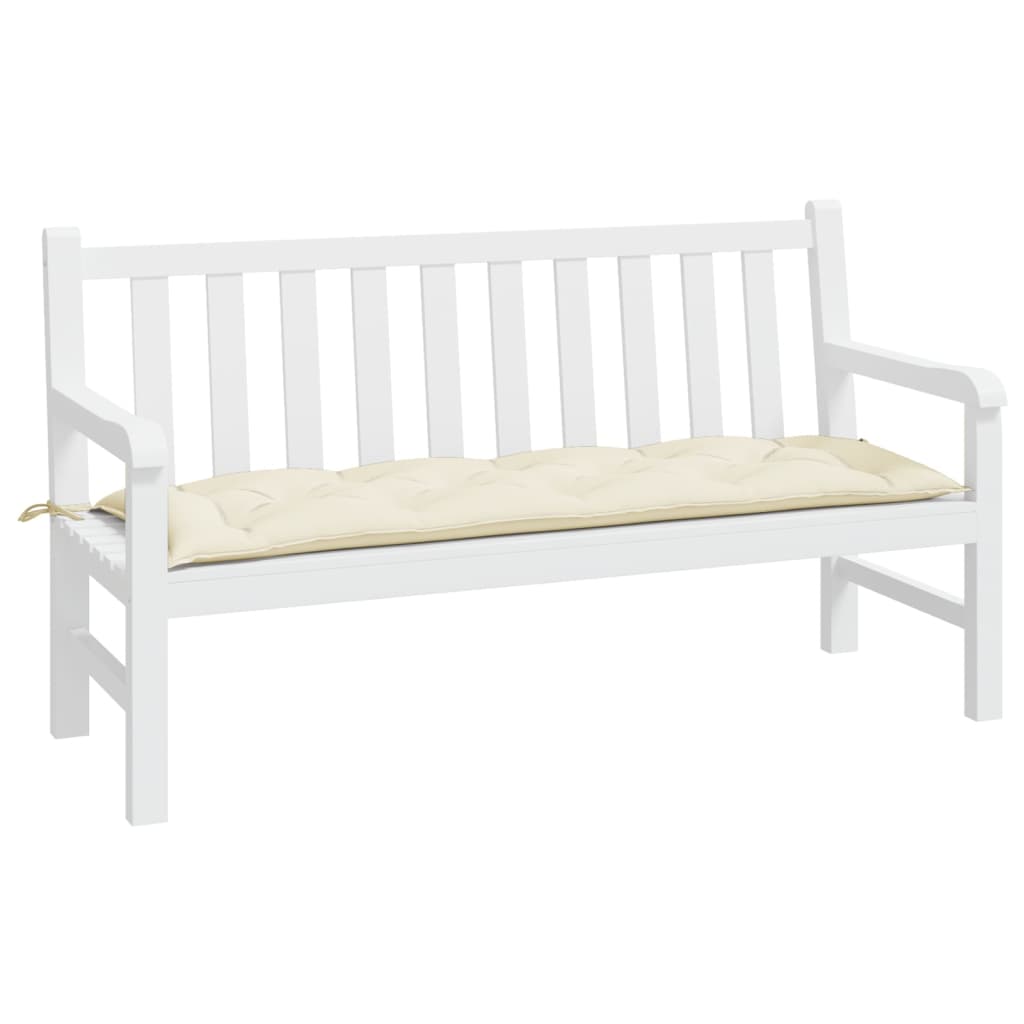 Vidaxx coussin de banc de jardin 150x50x7 cm tissu oxford couleur crème