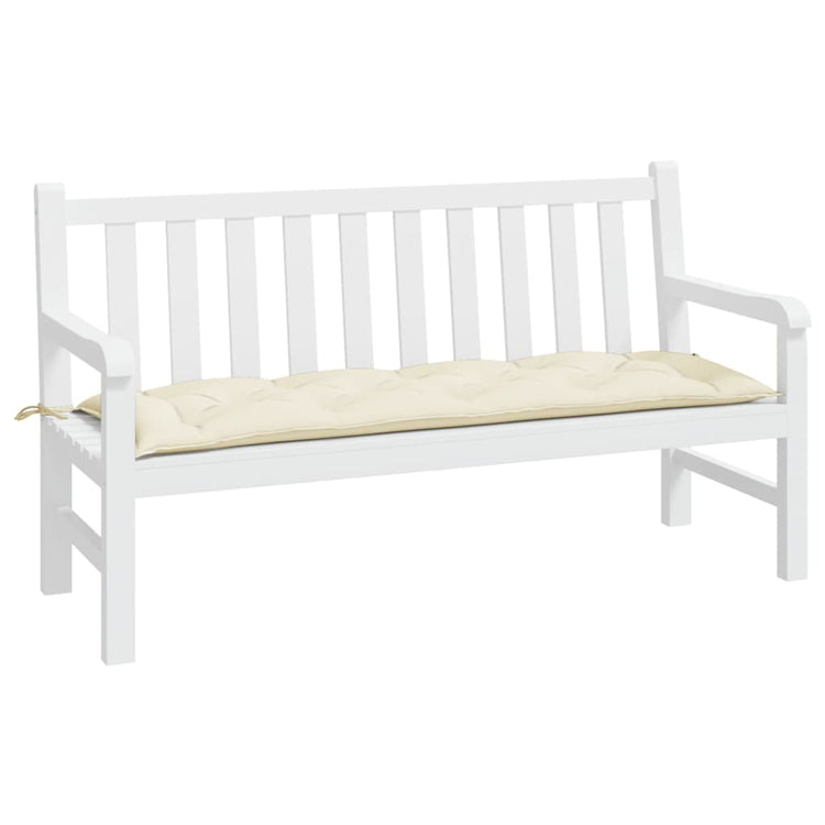 Vidaxx coussin de banc de jardin 150x50x7 cm tissu oxford couleur crème