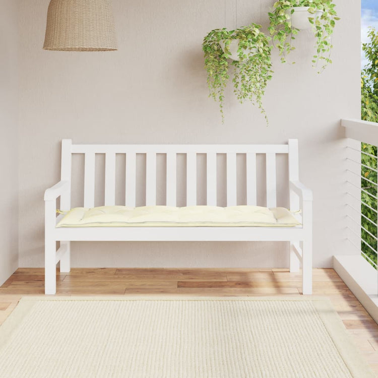 Vidaxx coussin de banc de jardin 150x50x7 cm tissu oxford couleur crème