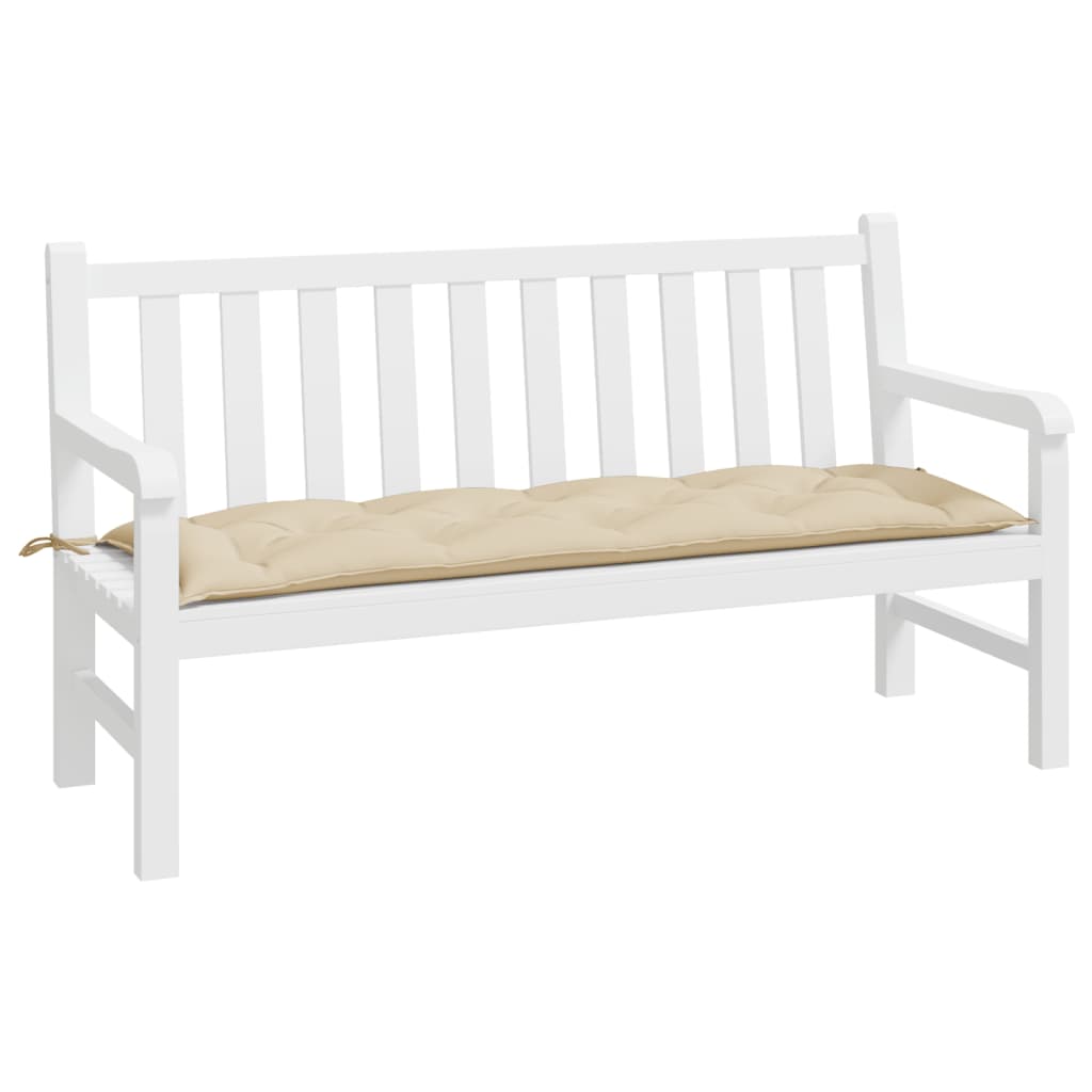 VidaXL coussin de banc de jardin 150x50x7 cm tissu oxford beige