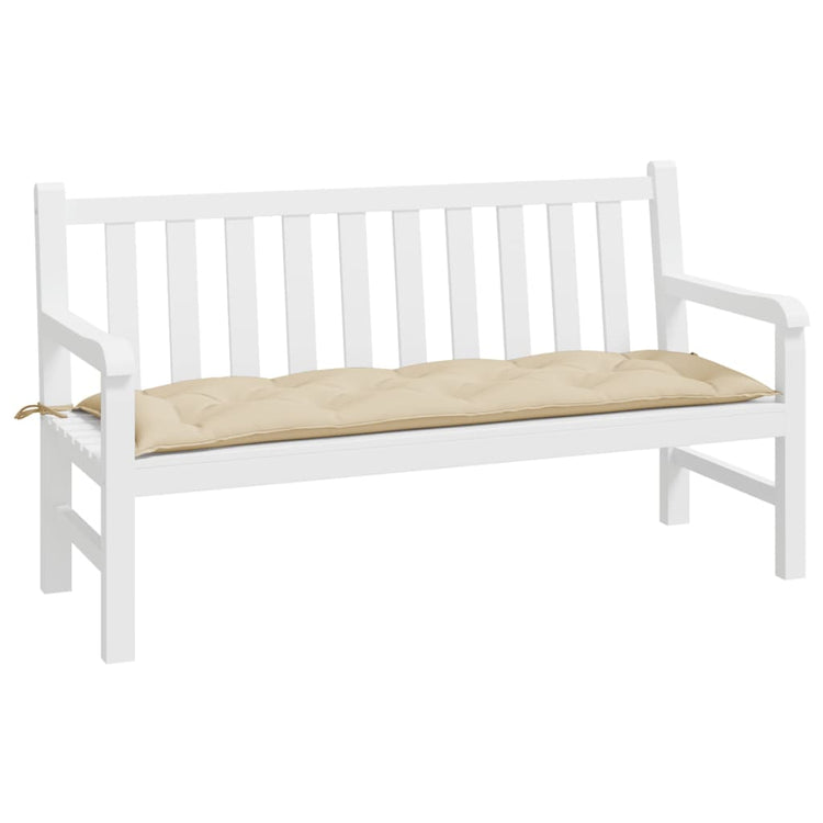 VidaXL coussin de banc de jardin 150x50x7 cm tissu oxford beige