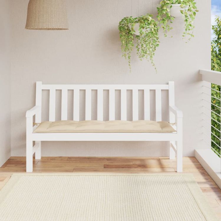 VidaXL coussin de banc de jardin 150x50x7 cm tissu oxford beige