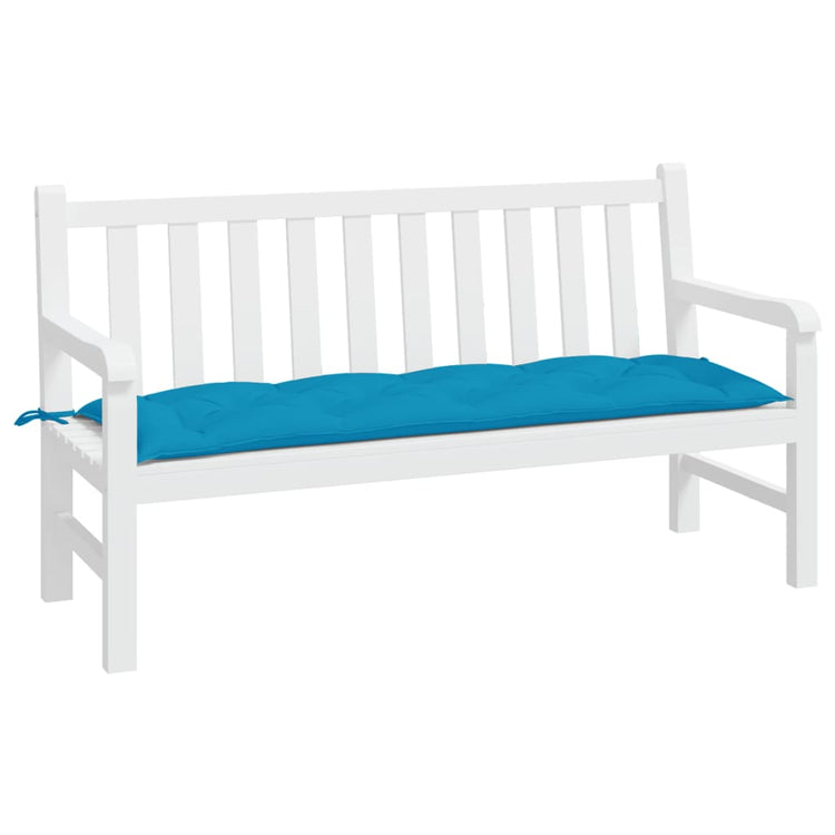 VidaXL coussin de banc de jardin 150x50x7 cm tissu oxford bleu clair