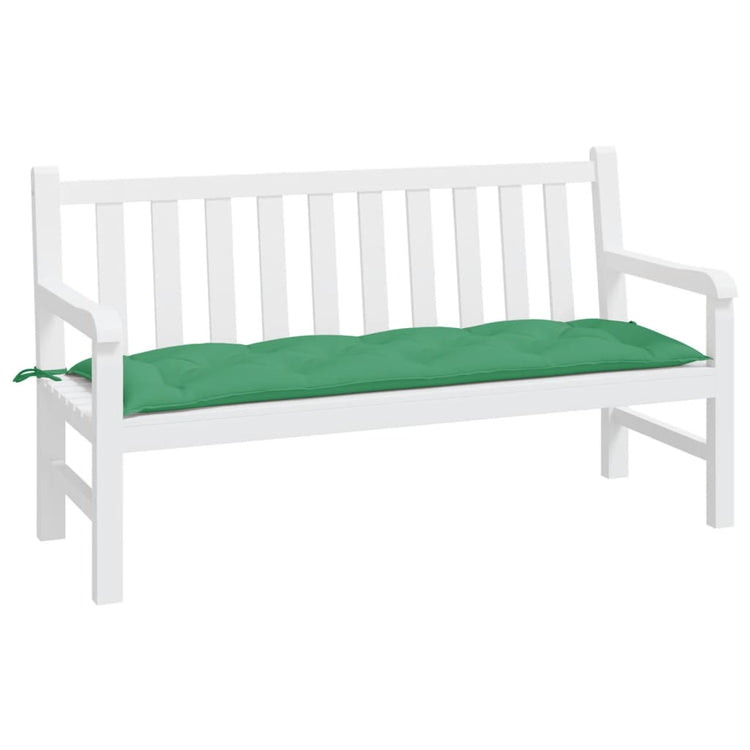 VidaXL coussin de banc de jardin 150x50x7 cm tissu oxford vert