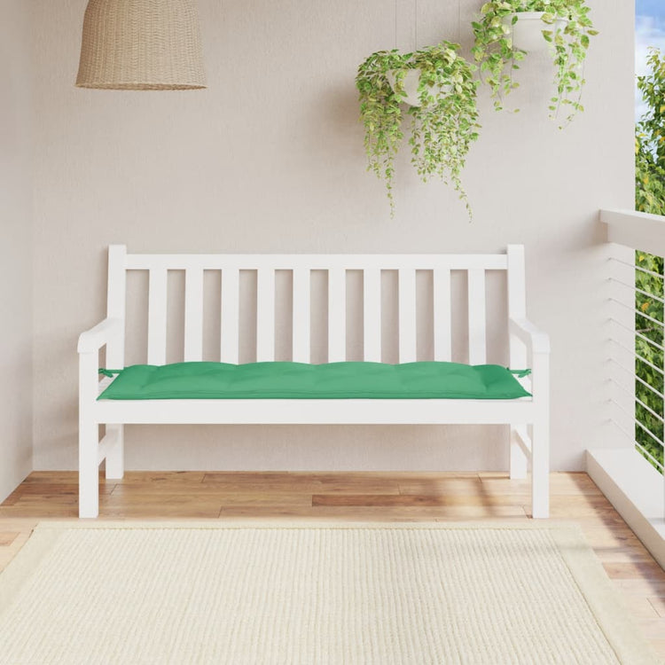 VidaXL coussin de banc de jardin 150x50x7 cm tissu oxford vert