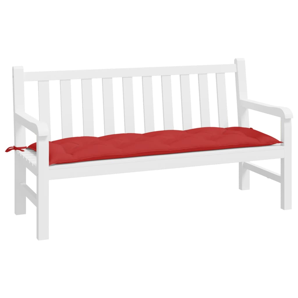 Vidaxl jardin banc coussin 150x50x7 cm oxford tissu rouge