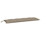 Vidaxl jardin banc coussin 150x50x7 cm oxford tissu taupe - afbeelding 2