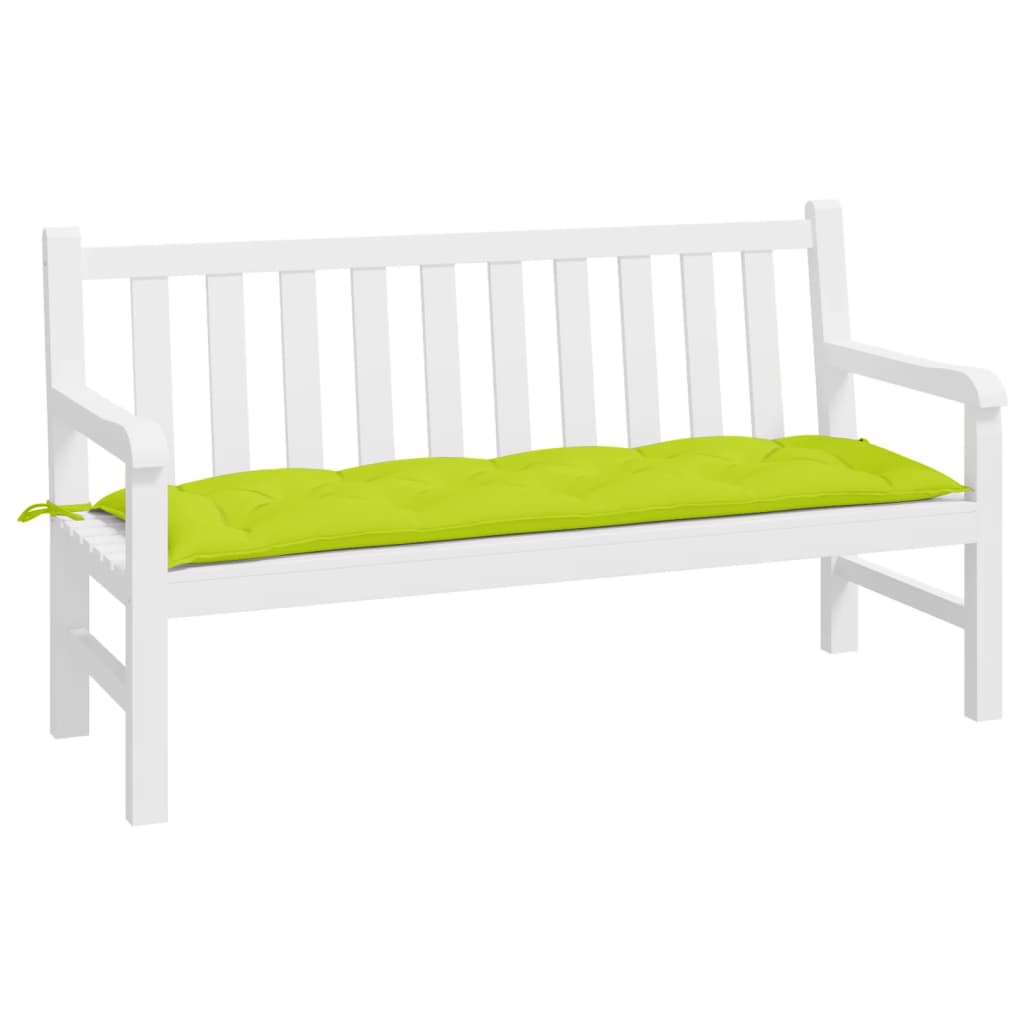 VidaXL coussin de banc de jardin 150x50x7 cm tissu oxford vert vif