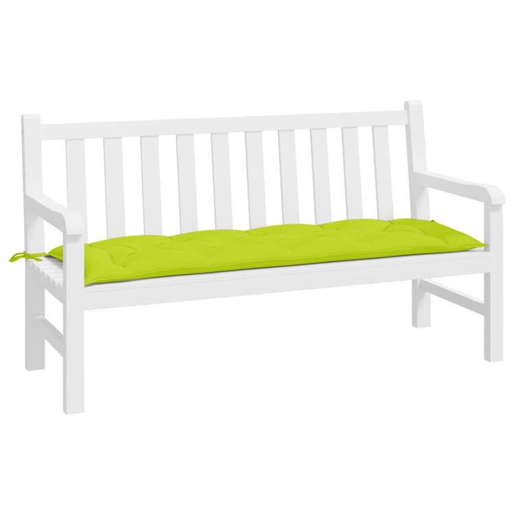 VidaXL coussin de banc de jardin 150x50x7 cm tissu oxford vert vif