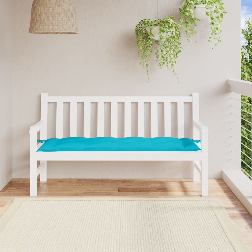 Vidaxl jardin banc coussin 150x50x7 cm oxford tissu turquoise